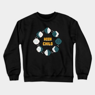 Moon Child /Moon Phases Pixel Art Crewneck Sweatshirt